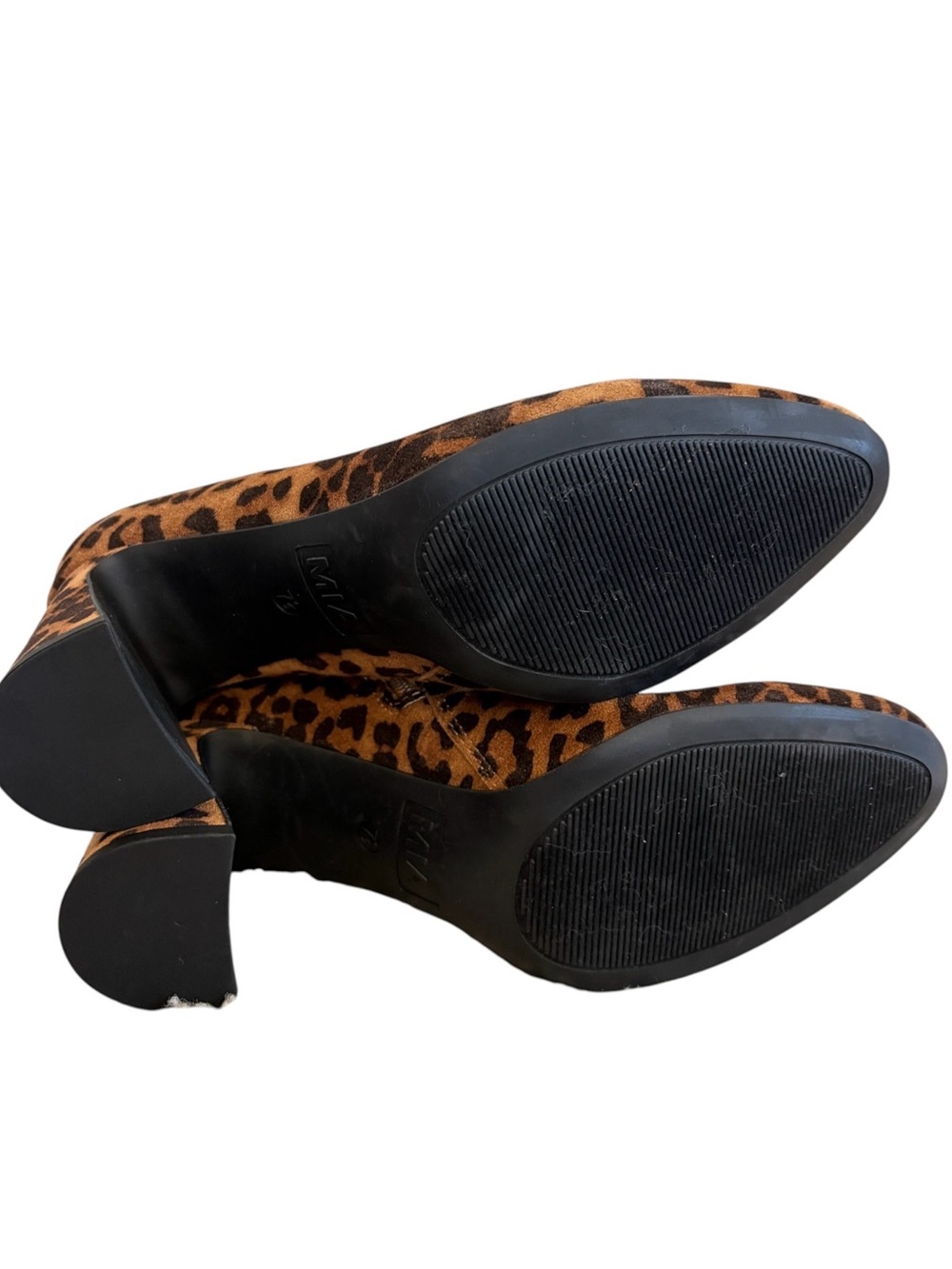 MIA Leopard Knit Platform Ankle Boots in Tan and Black - Picture 7 of 7